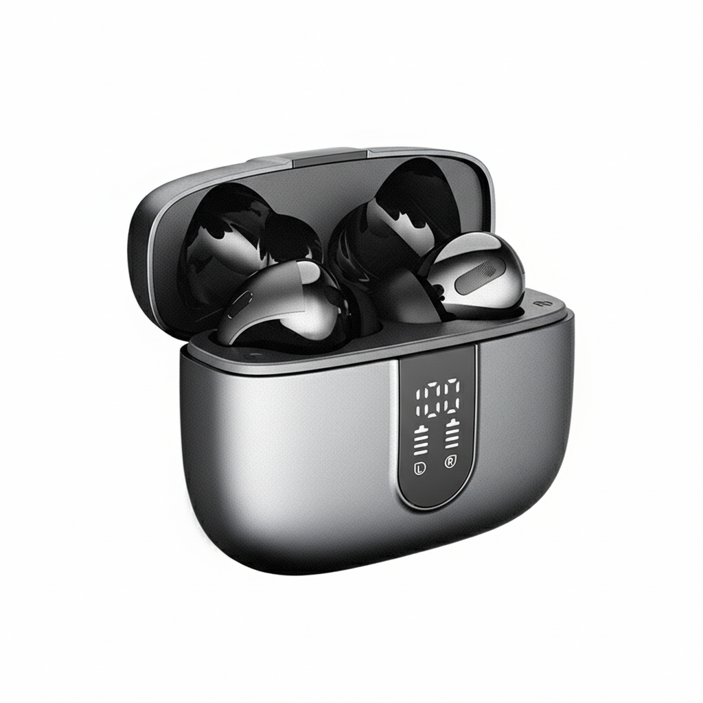 X08 TWS True Wireless Earphones Bluetooth Noise-Canceling In-Ear Headphones with Digital Display Waterproof BT Earbuds