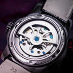 Man Automatic Sports Watch Waterproof Double Flywheel Hollow Watch
