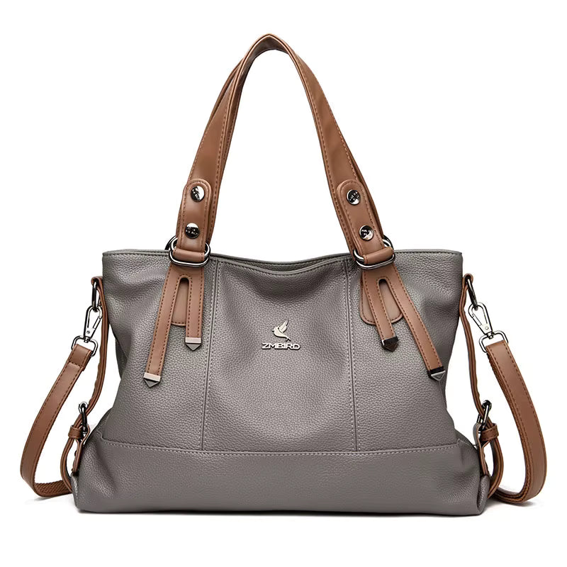 Dames handtas Originele leren dames schoudertas met meerdere zakken, grote capaciteit, crossbody handtas voor dames