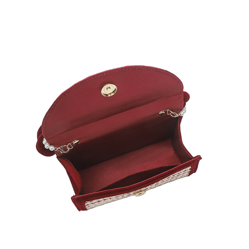 Women's Handbag Large Capacity Women Shoulder Bag Rade Elegant Red Niche Red Small Bag Crossbody Messenger Bag