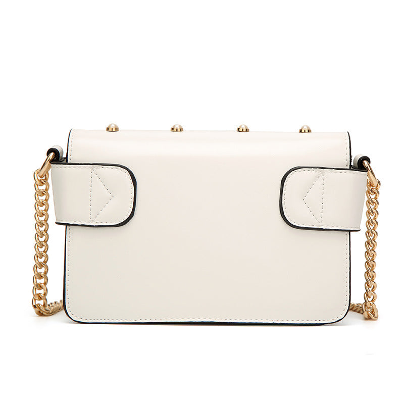 Women's Pearl Shoulder Crossbody Small Handbag Large Capacity PU Leather Shoulder Bag Women Square Clutch Handbag