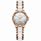 OLEVS Women's Automatic Mechanical Watches Ladies Creative Ceramics Steel Women's Bracelet Mechanical Watch with Gift Box Watch Set