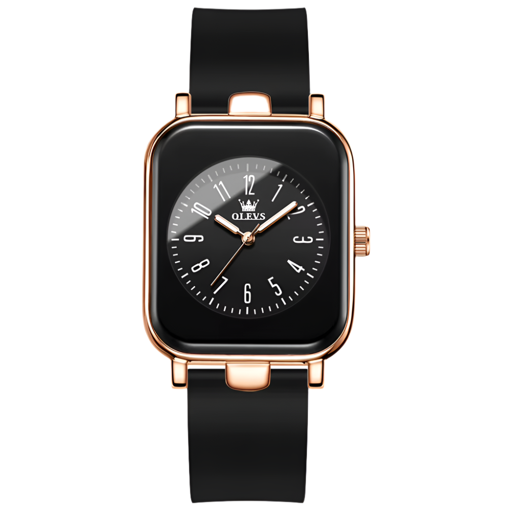 Olevs 9961 Women Luxury Quartz Watch Stainless Steel Waterproof Luminous Silicon Band Women Quartz Watch - Acquisti Online