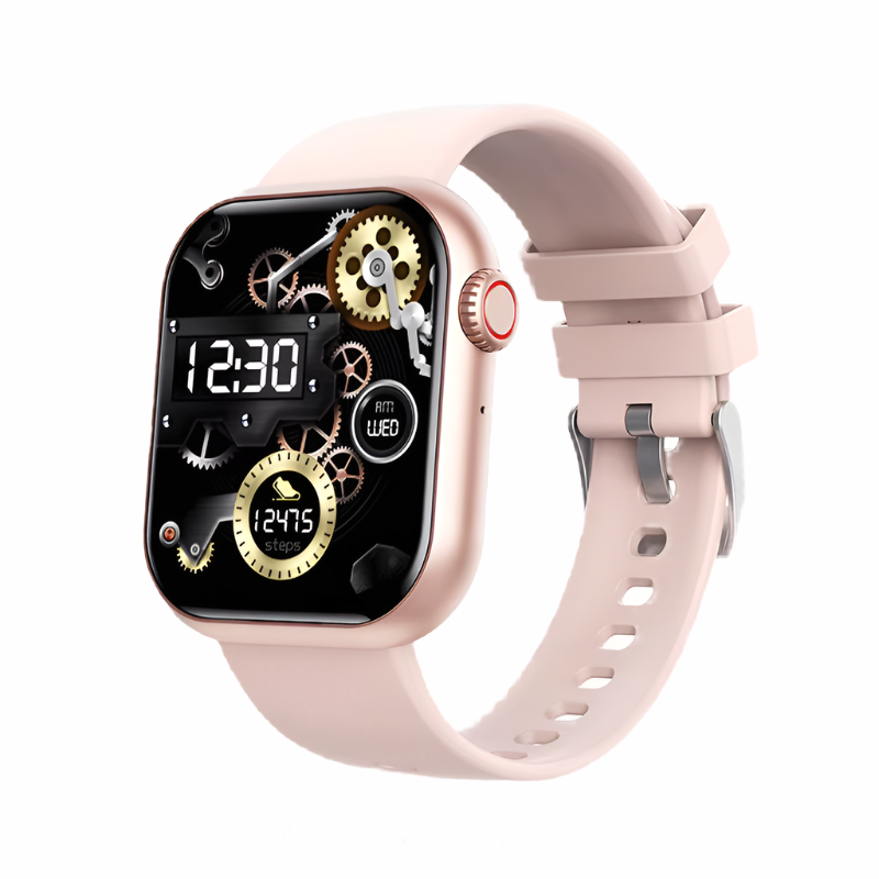 Orologio intelligente Bluetooth con chiamata, frequenza cardiaca, temperatura corporea, assistente vocale, braccialetto intelligente, orologio intelligente sportivo