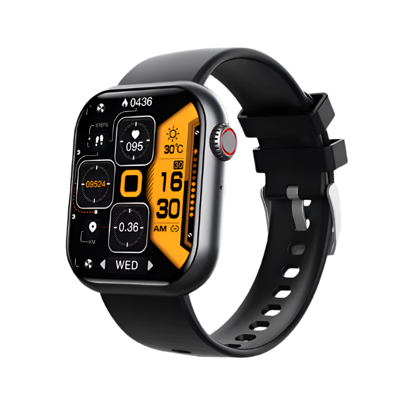 Orologio intelligente Bluetooth con chiamata, frequenza cardiaca, temperatura corporea, assistente vocale, braccialetto intelligente, orologio intelligente sportivo
