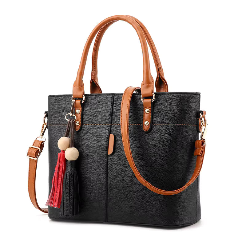 Modieuze dameshandtas, originele leren multi-pocket crossbodytas met grote capaciteit, luxe dames schoudertas