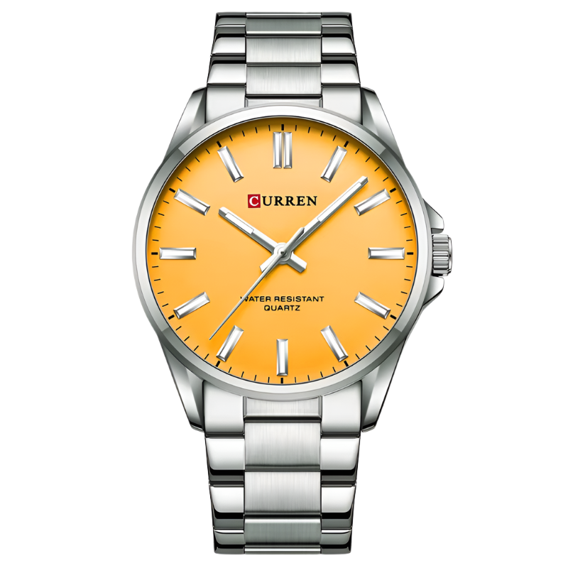 CURREN Fashion Brand Couple Watch Simple Quartz Stainless Steel Band Wristwatch Casual Business Couple Watch