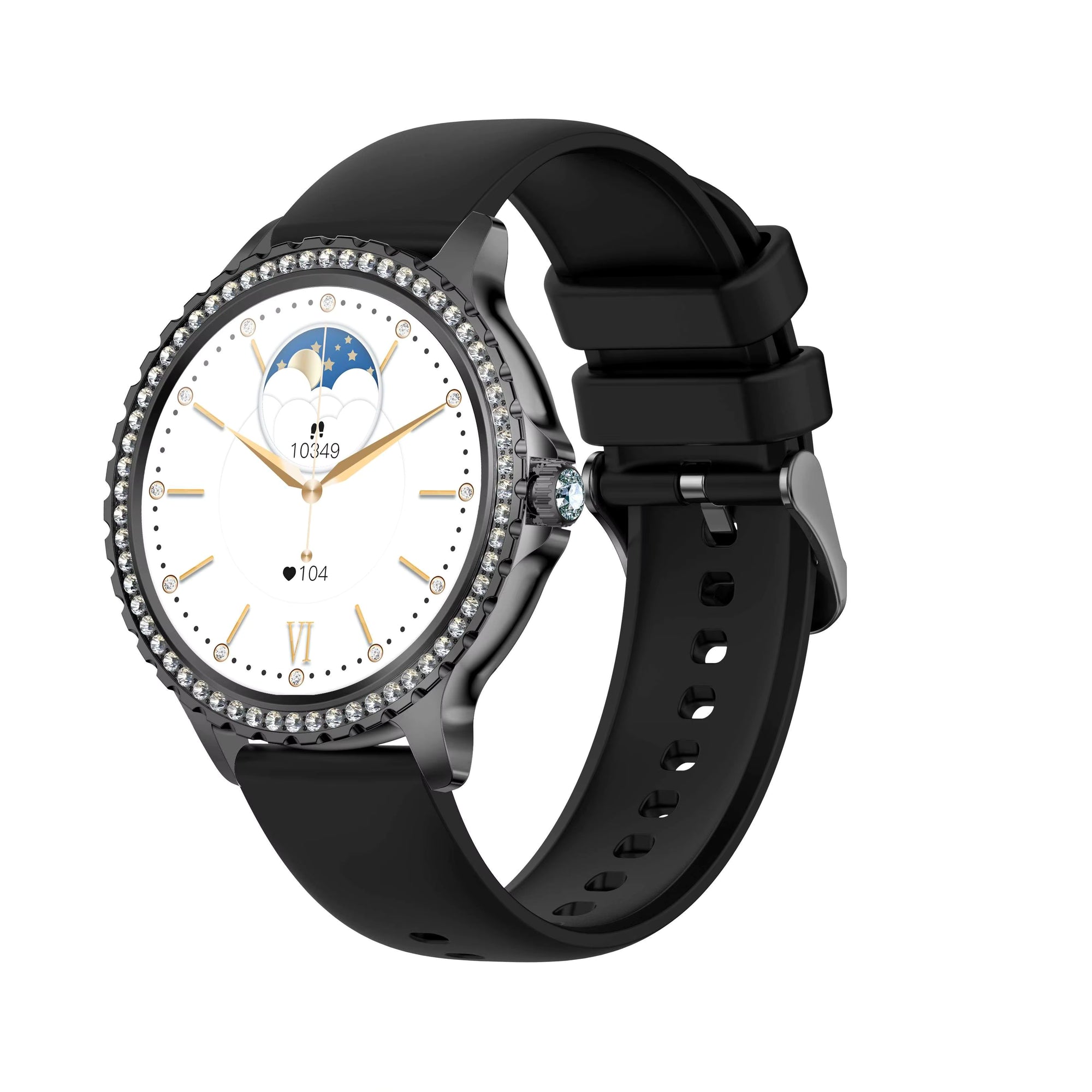 I58 Smartwatch Bluetooth BT-oproep Gezondheidstracker Bloedzuurstof Slimme herinnering Multisportmodus Rhinstone Crafted Smartwatch