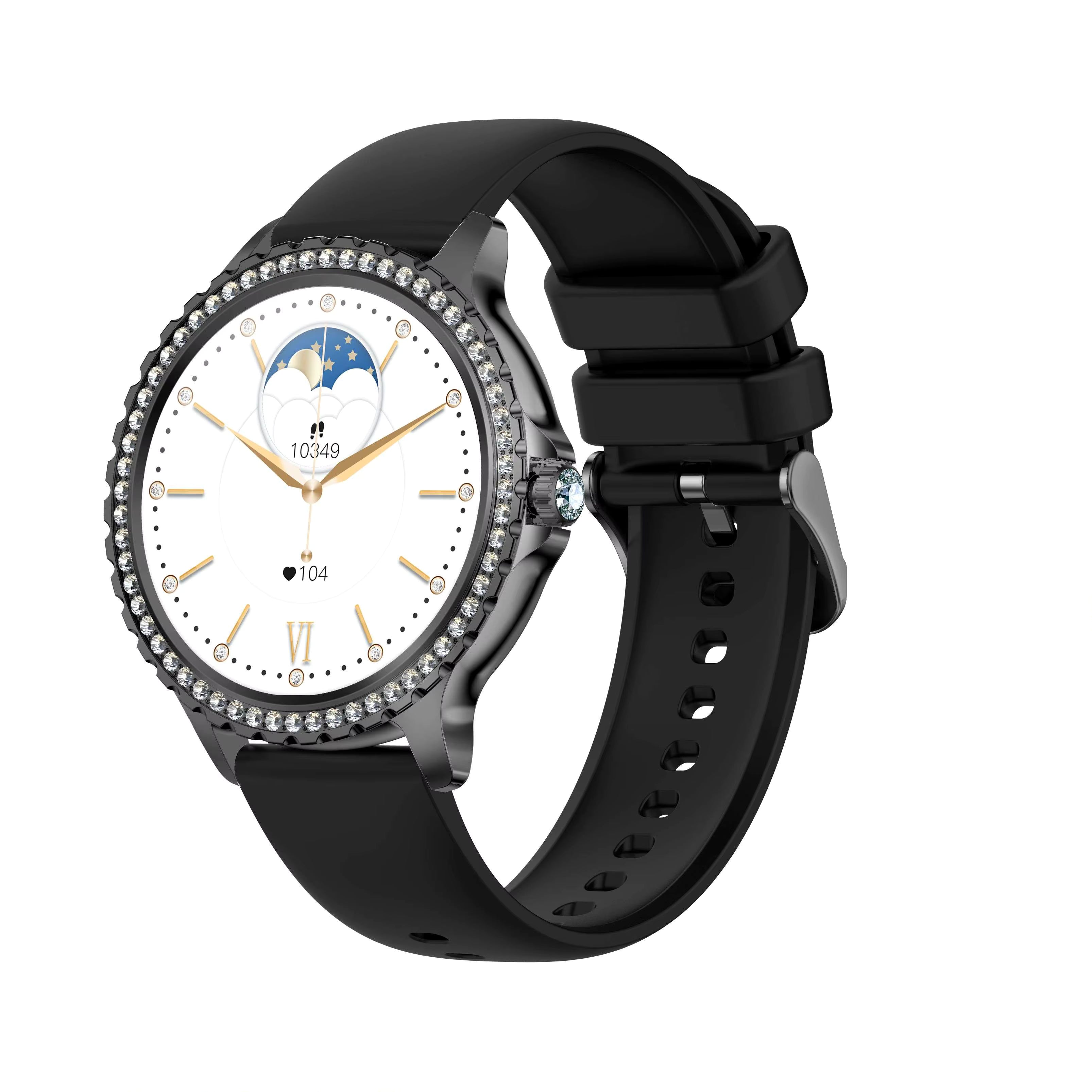 I58 Smart Watch Bluetooth BT Call Health Track Blood Oxygen Smart Reminder Multi Sport Mode Rhinstone Crafted Smart Watch
