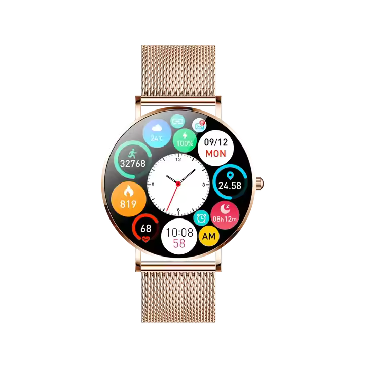 T8 Women's AMOLED Smart Watch Call Remind Ladies Physiologic Function Clock Sport Bracelet Health Track Waterproof Smartwatch