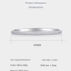 Women's Luxury Bracelet 25 Sterling Silver Bracelet Elegant GRA Moissanite Bangles Moissanite Cuff Fashion Women Bracelet