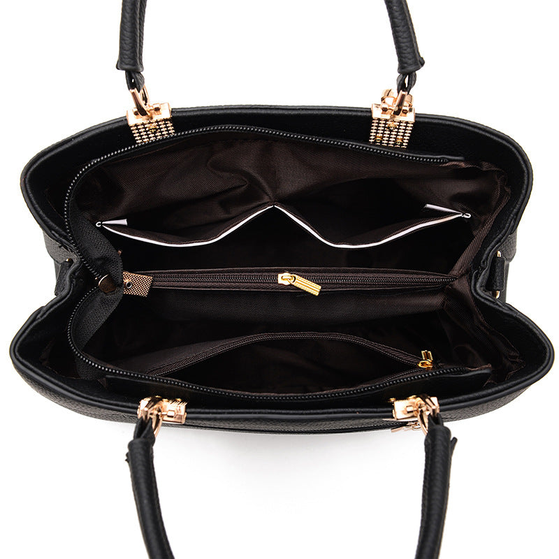 Women's New Style Litchi Pattern One-Shoulder Diagonal Handbag PU Leather Women Shoulder Crossbody Bags