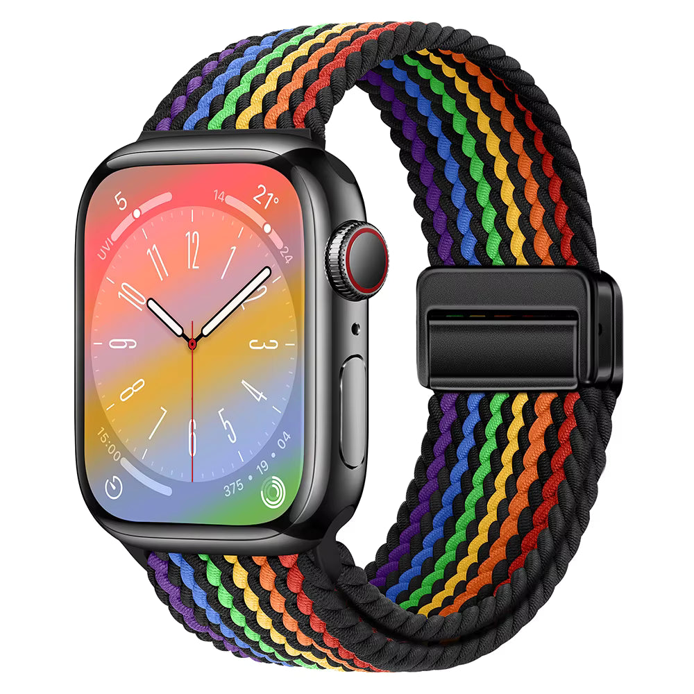 Smart Apple Watch Band Braided Solo Loop Band Magnetic Buckle Band MultiFunction Sports Mode iWatch - Acquisti Online