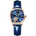 POEDAGAR Women Quartz Watches Original Leather Luxury Rhinstone Crafted Ladies Watch Waterproof Quartz Date Wristwatch - Acquisti Online