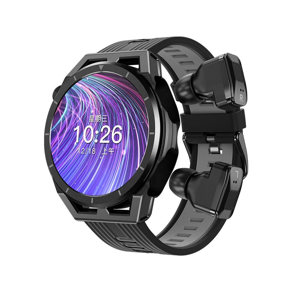 Orologio intelligente con auricolari Tws Bluetooth BT, chiamata, monitoraggio del fitness, pagamento NFC, monitoraggio della salute, modalità multi-sport, orologio intelligente