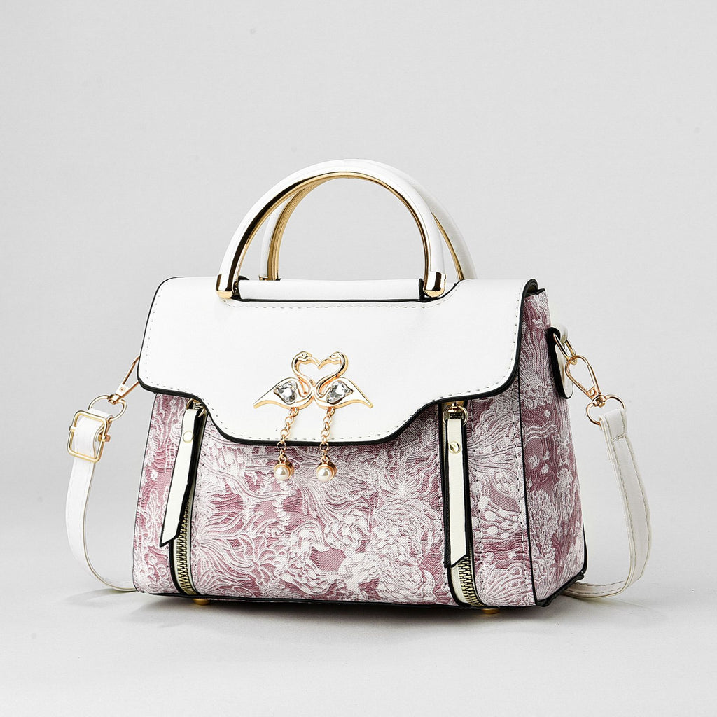 Women's Fashionable Handbag Original Leather Shoulder Bag Multi Zipper Pocket Large Capacity Women's Shoulder Bag