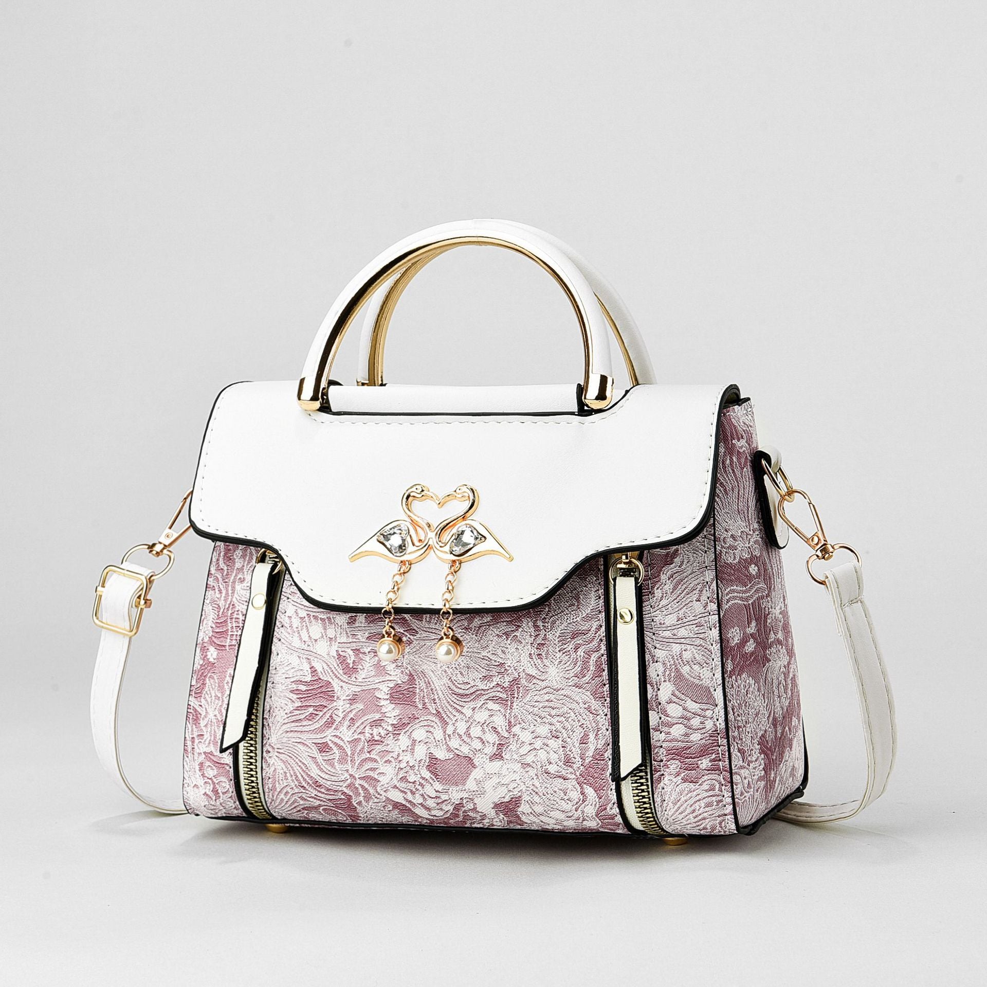 Women's Fashionable Handbag Original Leather Shoulder Bag Multi Zipper Pocket Large Capacity Women's Shoulder Bag - Acquisti Online
