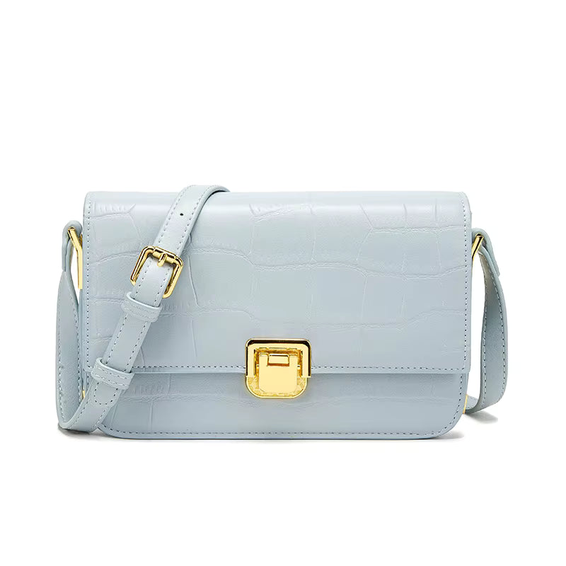 Women's Fashionable Small High-quality One-shoulder Messenger Bag Cowhide Leather Horizontal Square Crossbody Shoulder Bag