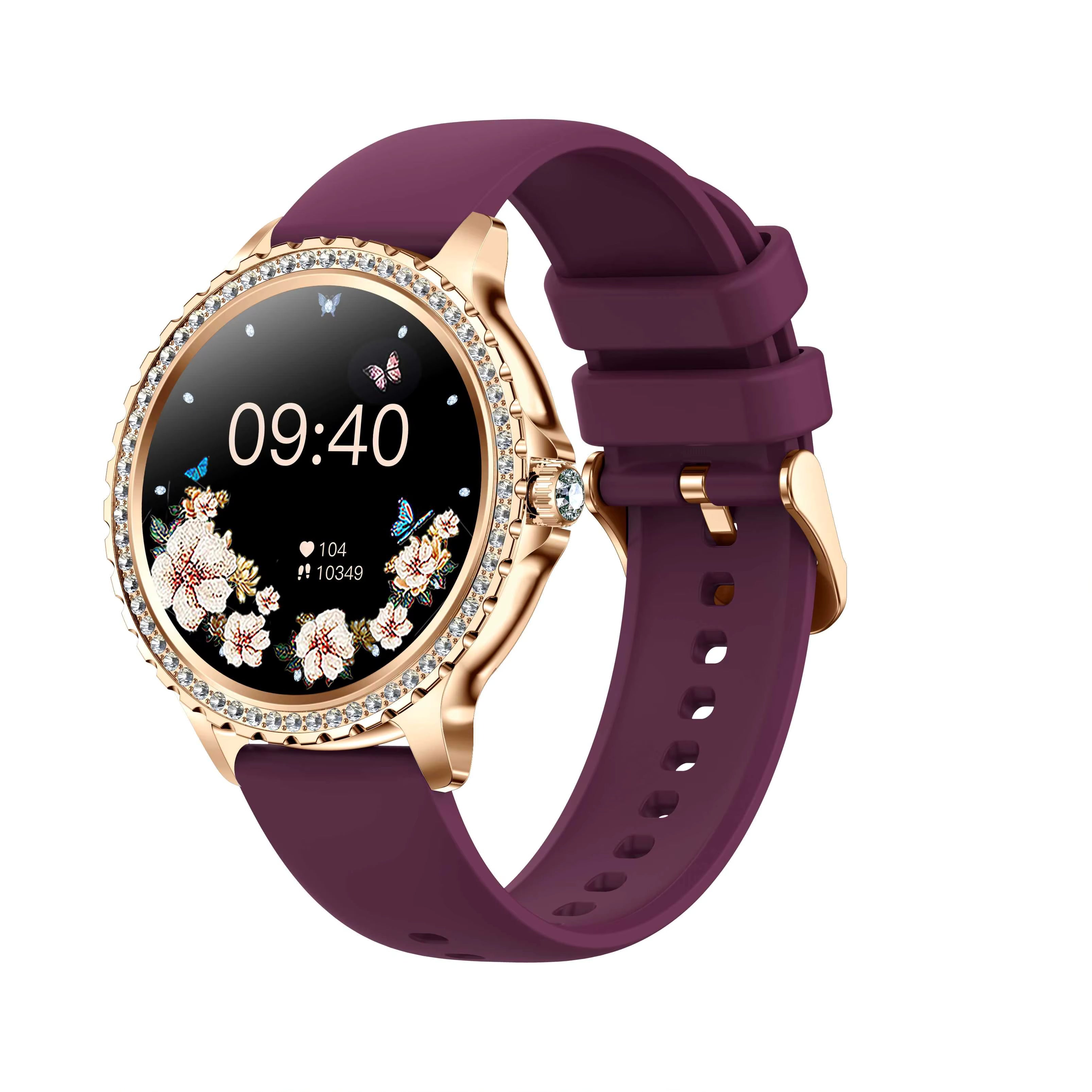 I58 Smart Watch Bluetooth BT Call Health Track Blood Oxygen Smart Reminder Multi Sport Mode Rhinstone Crafted Smart Watch