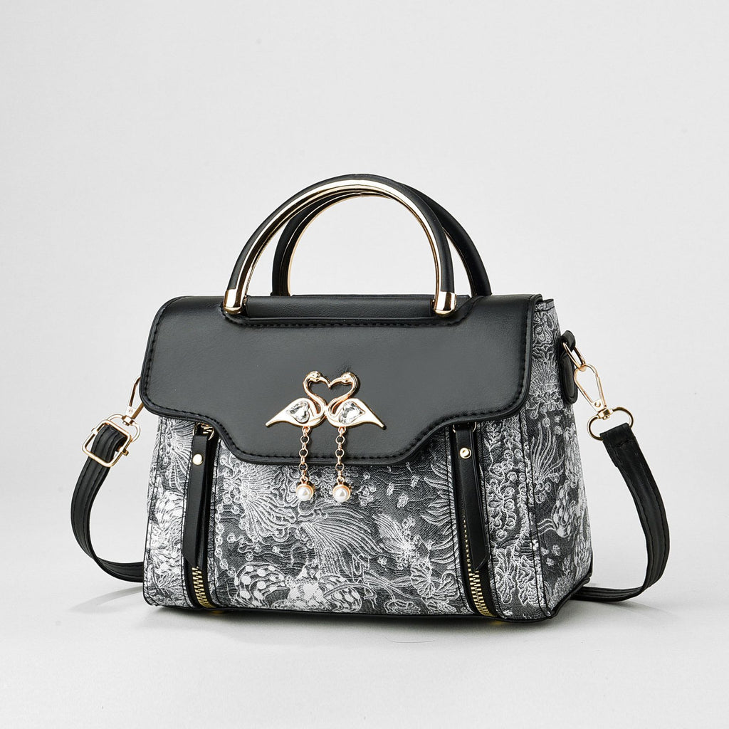 Women's Fashionable Handbag Original Leather Shoulder Bag Multi Zipper Pocket Large Capacity Women's Shoulder Bag