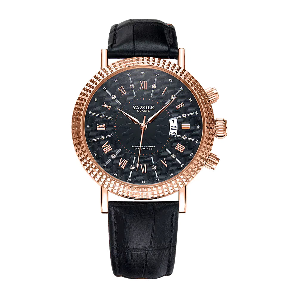 YAZOLE Women Luxury Quartz Watch Original Leather Band Stainless Steel Case Women Fashion Quartz Movement Watch