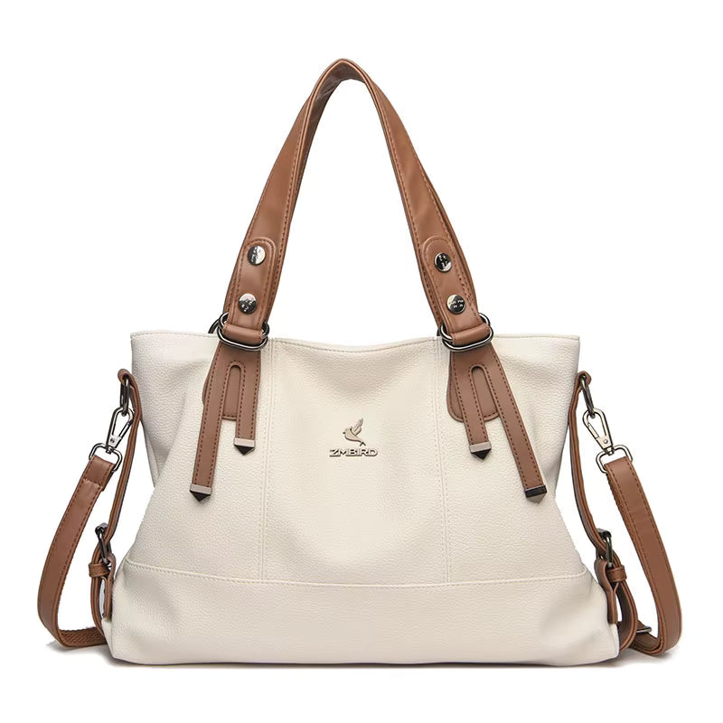 Dames handtas Originele leren dames schoudertas met meerdere zakken, grote capaciteit, crossbody handtas voor dames