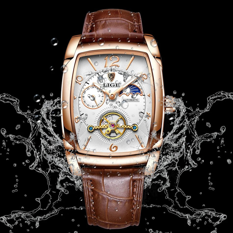 LIGE 8949 Man Luxury Business Leather Wristwatch - Acquisti Online