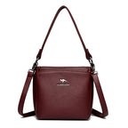Women's Hand Bag Simple Fashion One Shoulder Bag PU Hand carrying Small Bag Large Capacity Women's Handbag