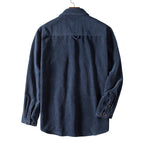 Men's Fashion Plus Size Corduroy Tall Sleeve Split Joint Chemise Homme Flannel Casual Stylish Men's Casual Shirts