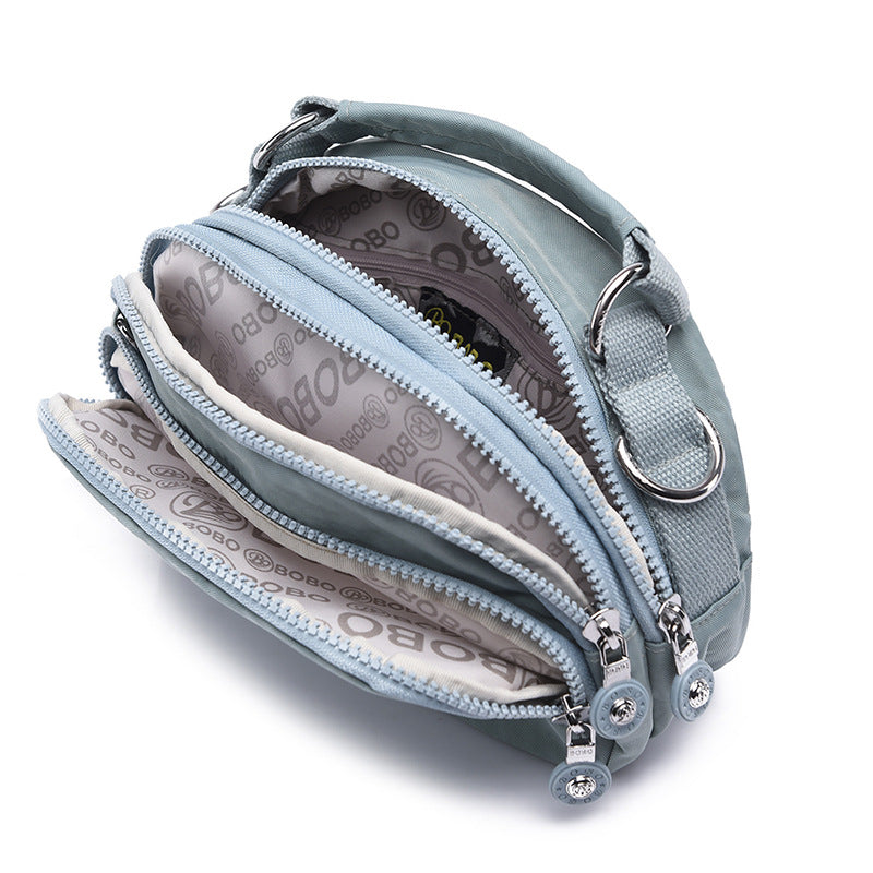 Women's Lightweight Waterproof Crossbody Bag Classic Nylon Handbag Multi Pocket Messenger Sling Shoulder Handbag