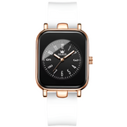 Olevs 9961 Women Luxury Quartz Watch Stainless Steel Waterproof Luminous Silicon Band Women Quartz Watch - Acquisti Online
