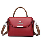 Women's Luxury Handbah Original Leather Multi Zipper Pocket Shoulder Bag Large Capacity Stylish Women's Crossbody Bag