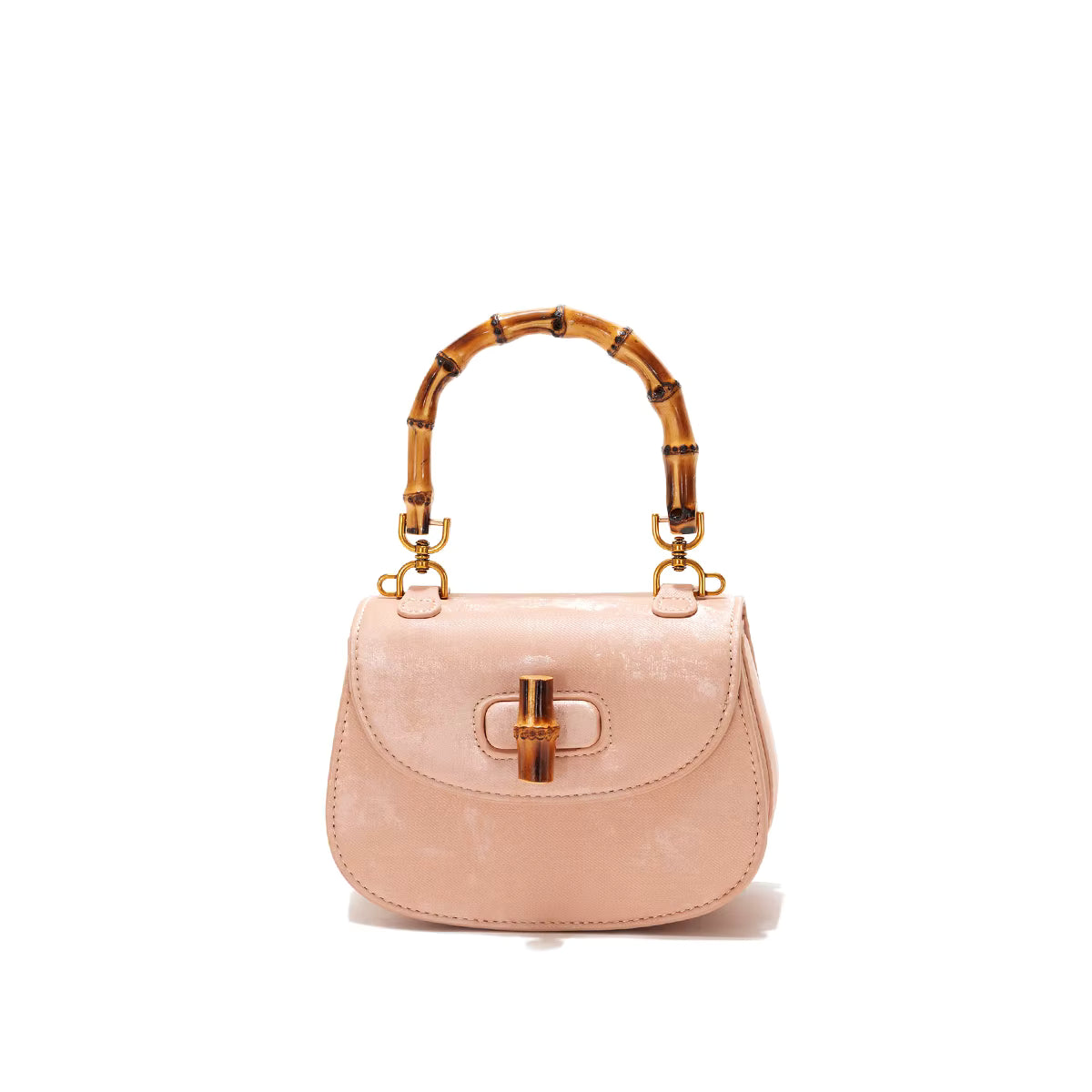 Women's Fashionable Handbag Original Leather Large Capacity Western Style Bamboo joint Handbag Versatile Commuting Bag - Acquisti Online