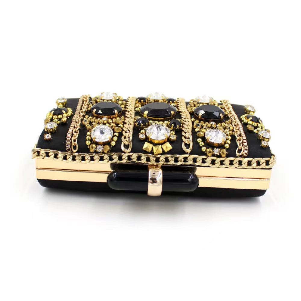 Luxury Fashion Evening Bag Diamond Rhinestone Handbag Ladies Wedding Clutch Women Purse Clutch for Party Wedding - Acquisti Online