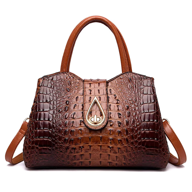 Luxe handtas voor dames, originele leren schoudertas met meerdere zakken en grote capaciteit, stijlvolle schoudertas voor dames