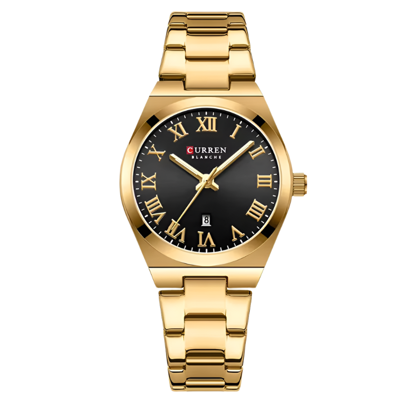 CURREN 9095 Luxe dameshorloges, modieus, casual, dameshorloge van roestvrij staal, quartzhorloge, waterdicht dameshorloge