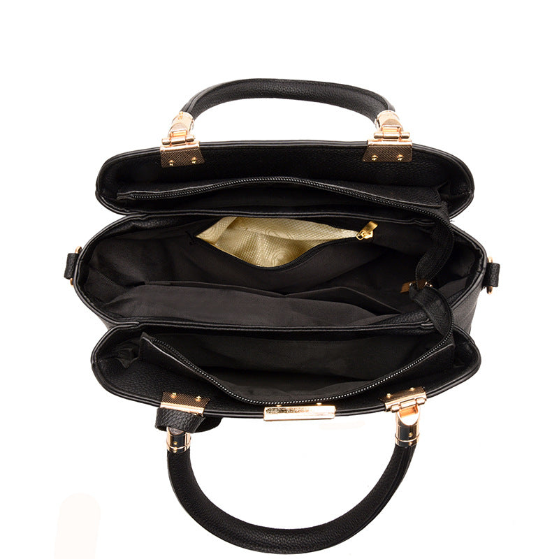 Grote handtas voor dames, modieuze kleine vierkante originele leren schoudertas met meerdere zakken, dames crossbody tas