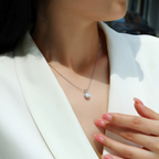 Women's Luxury Necklace 925 Silver Niche Moissanite Diamond Sparkle V-Chain High Quality Women Fashion Pendant Necklace