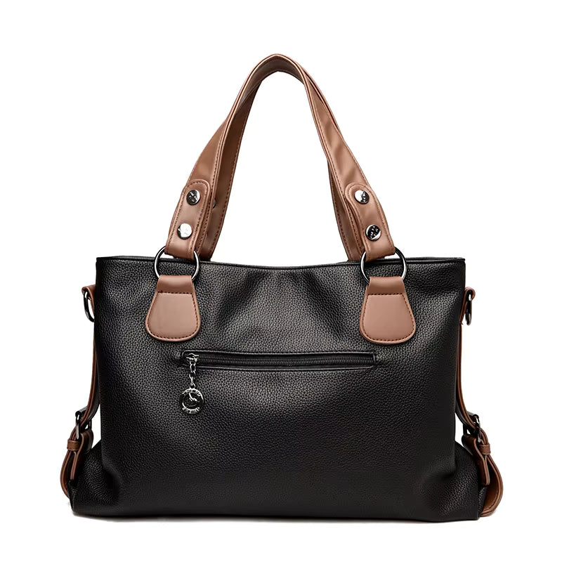 Dames handtas Originele leren dames schoudertas met meerdere zakken, grote capaciteit, crossbody handtas voor dames