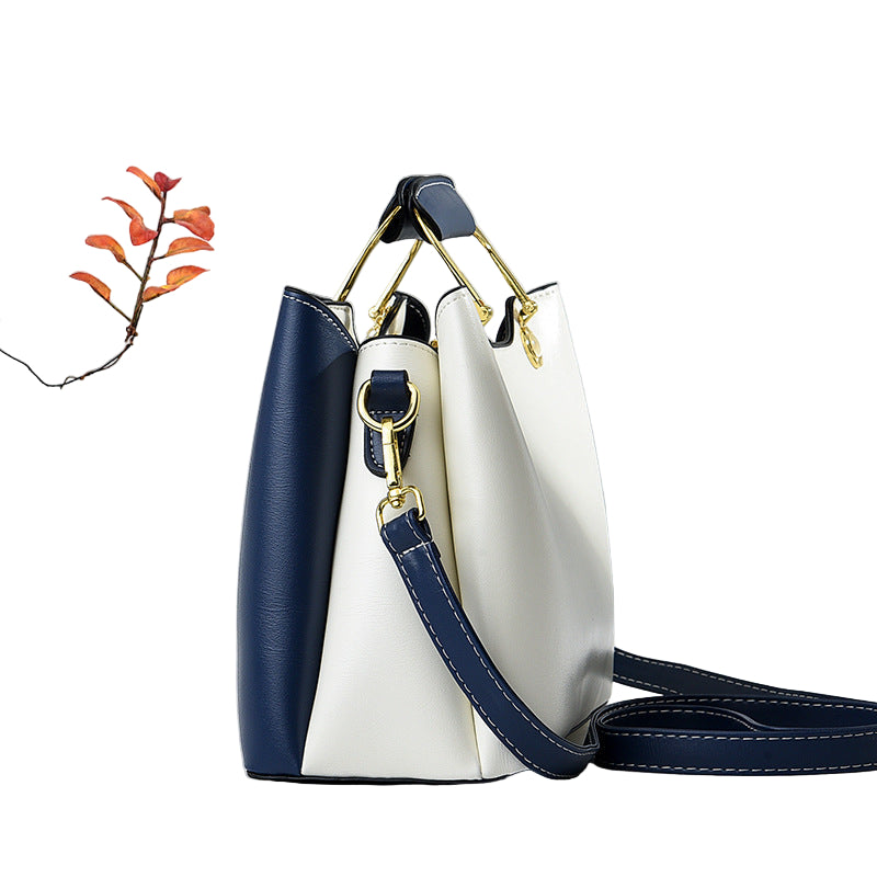 Women's Luxury Handbag PU Leather Multi Zipper Pocket Large Capacity Women's One Shoulder Portable Messenger Bag
