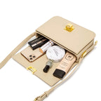 Women's Fashionable Small High-quality One-shoulder Messenger Bag Cowhide Leather Horizontal Square Crossbody Shoulder Bag