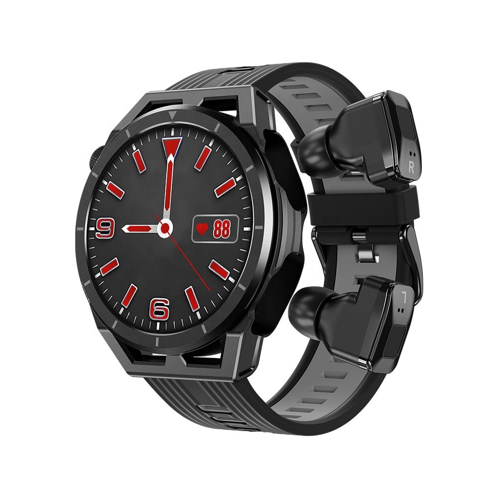 Orologio intelligente con auricolari Tws Bluetooth BT, chiamata, monitoraggio del fitness, pagamento NFC, monitoraggio della salute, modalità multi-sport, orologio intelligente