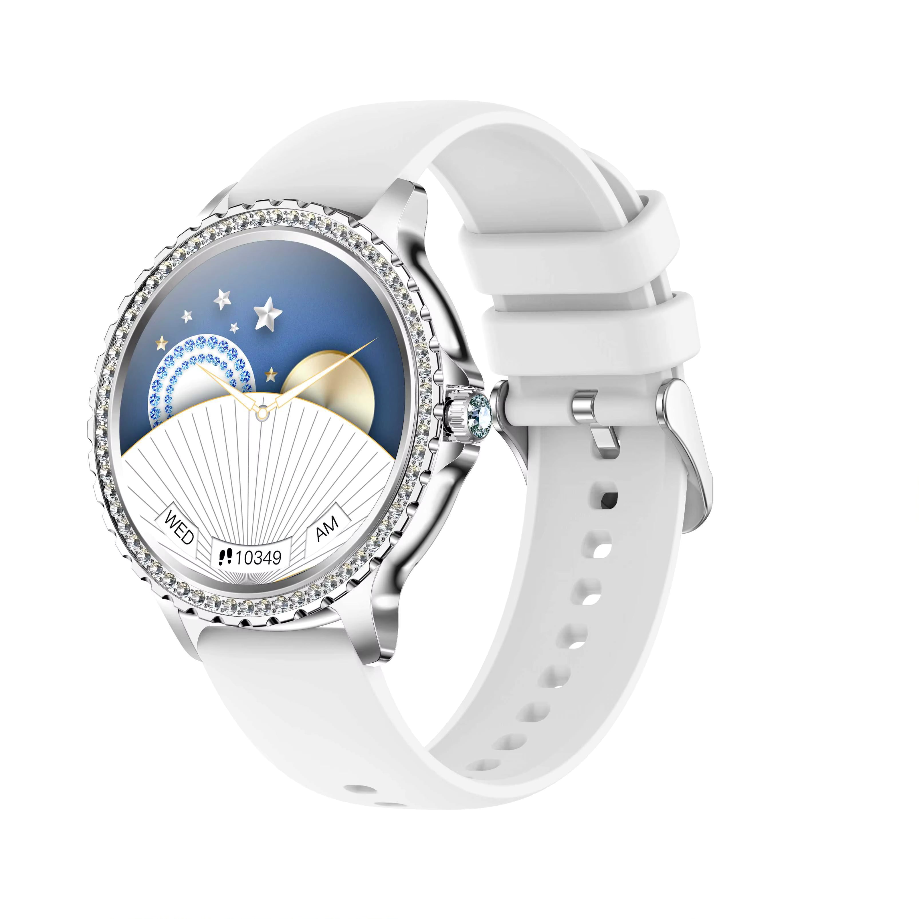 I58 Smart Watch Bluetooth BT Call Health Track Blood Oxygen Smart Reminder Multi Sport Mode Rhinstone Crafted Smart Watch