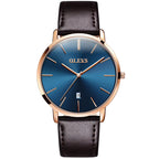 OLEVS Fashionable Genuine Leather Strap Women Quartz Wristwatches Waterproof Japan Quartz High Quality Exquisite Watch