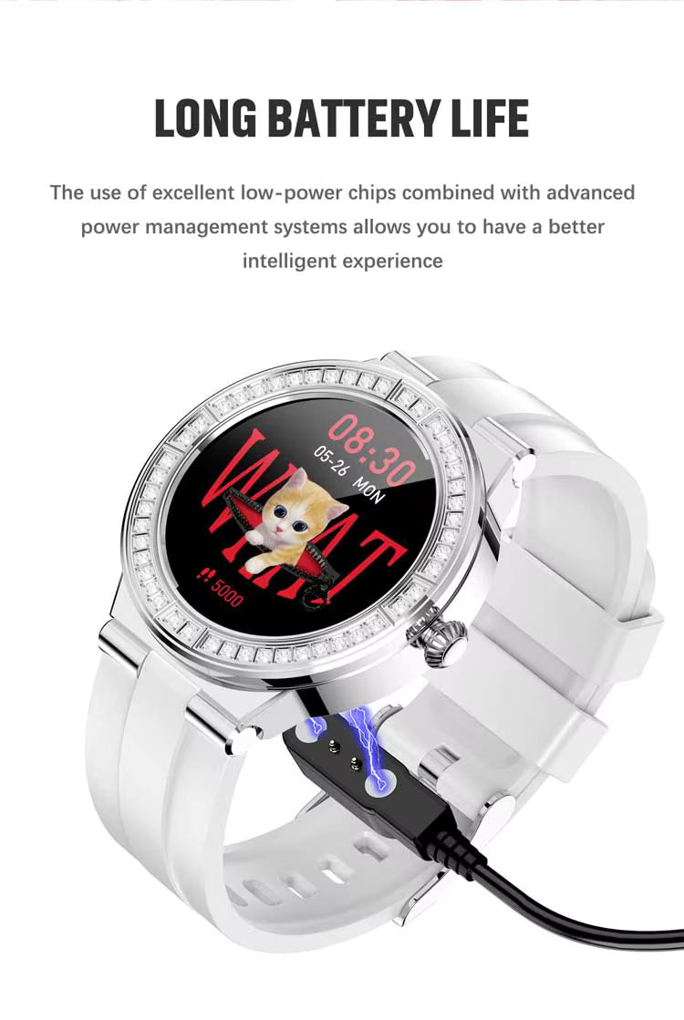 Women's Bluetooth Call Smart Watch Health Monitoring Heart Rate Smart Reminds women smart watch