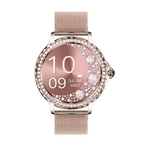 Orologio intelligente multifunzione da donna con monitoraggio della salute, promemoria intelligente, monitoraggio del fitness e chiamata Bluetooth Rhinstone