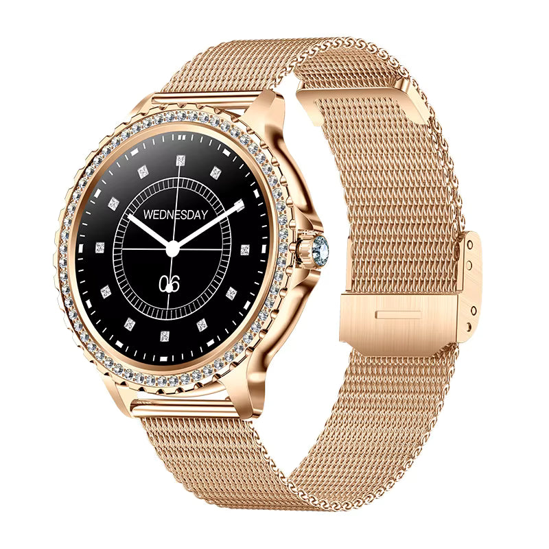 I58 Smartwatch Bluetooth BT-oproep Gezondheidstracker Bloedzuurstof Slimme herinnering Multisportmodus Rhinstone Crafted Smartwatch