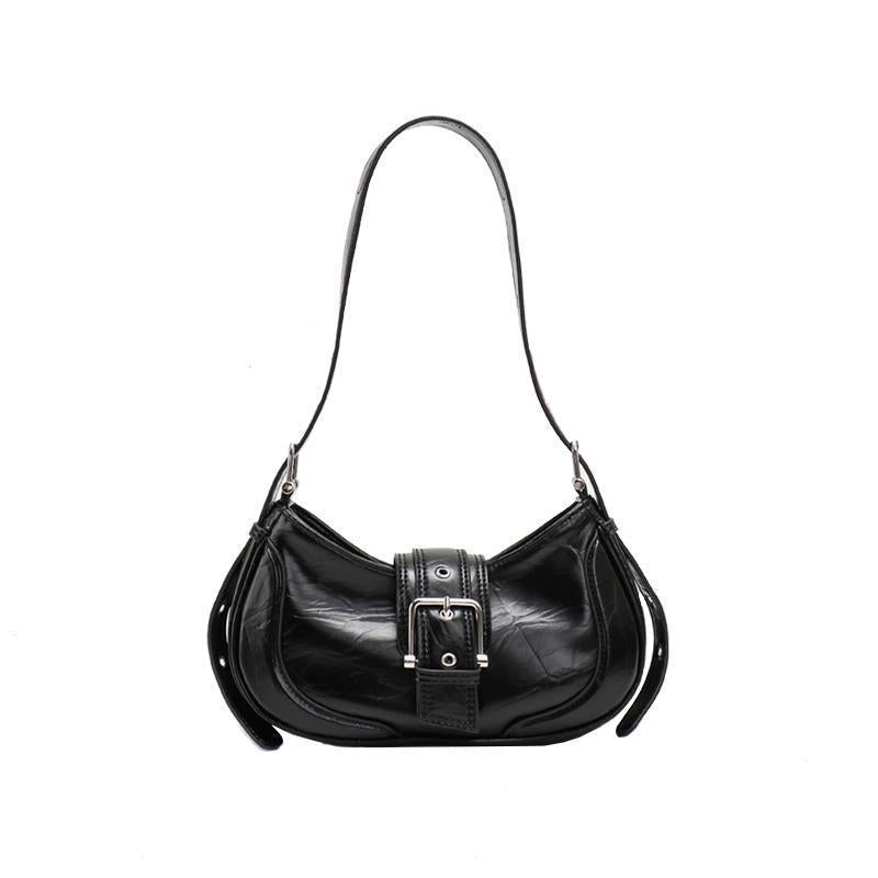 Women's Fashionable Original Leather Shoulder Bag Zipper Pocket Large Capacity Baguette Women's Underarm Shoulder Bag