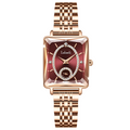 LABAOLI Orologi da polso al quarzo da donna con bracciale in acciaio inossidabile di lusso, con strass e data.