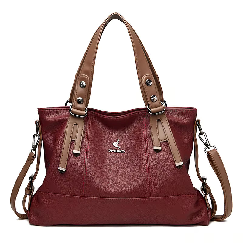 Dames handtas Originele leren dames schoudertas met meerdere zakken, grote capaciteit, crossbody handtas voor dames